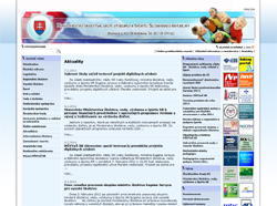 Web stránka Ministerstva školstva
